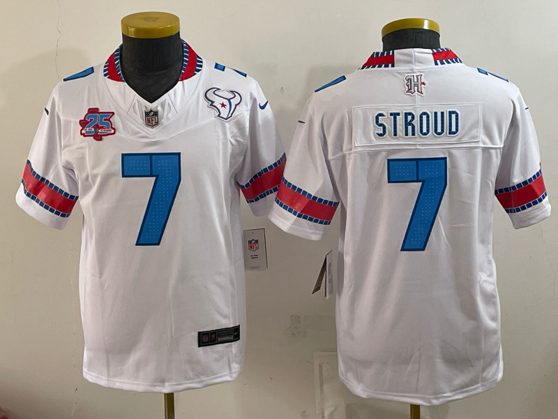Youth Houston Texans #7 Stroud white 2026 Nike NFL Jersey 0924003->youth nfl jersey->Youth Jersey